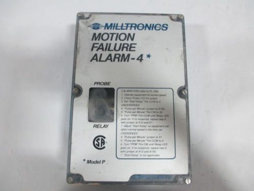 MILLTRONICS MFA-4-P MOTION FAILURE ALARM-4 CONTROLLER CONTROL D204686