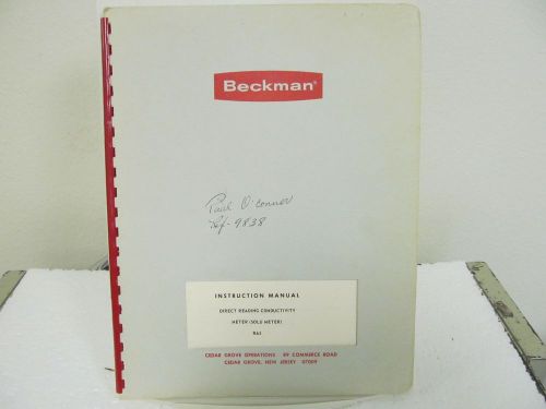 Beckman RA5 Direct Reading Conductivity Meter (Solu Meter) Instruction Manual