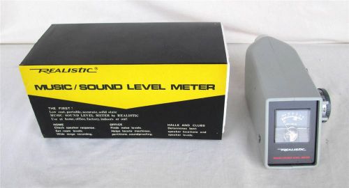 REALISTIC MUSIC AND SOUND LEVEL METER WORKING IN BOX