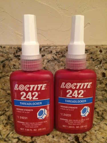 (2) Loctite 242 Threadlocker  1.69 Fl Oz 24231 Adhesive
