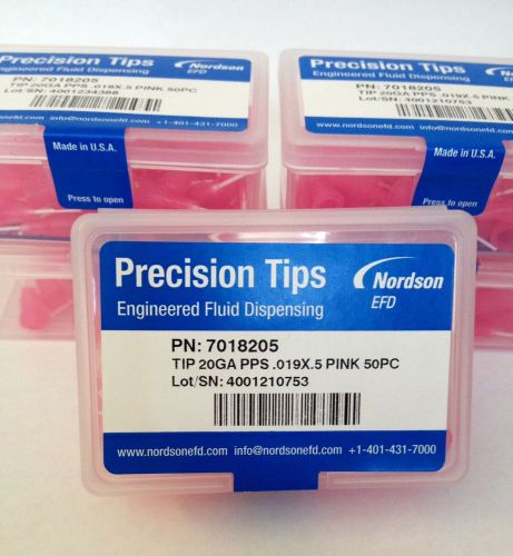 Nordson EFD 7018205 Precision flexible Tips 50 ea.  20GA .024&#034; id  .036&#034; od .5&#034;l
