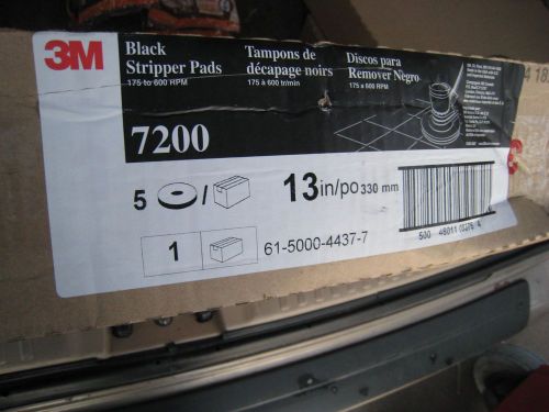 3m 7200  13&#034; black stripper  pad pads  pk 5 made usa for sale