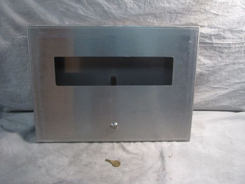Bobrick b-3013 stainless steel recessed locking seat cover dispenser new for sale