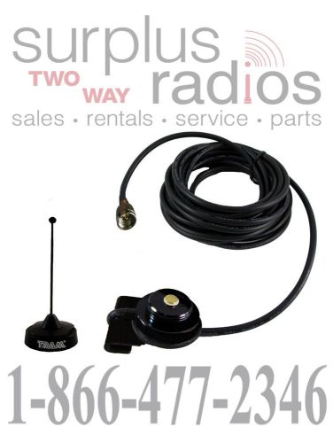 Black Tram Trunk Mount UHF Antenna Kit Motorola M1225 CM300 CM200 CDM750 CDM1550