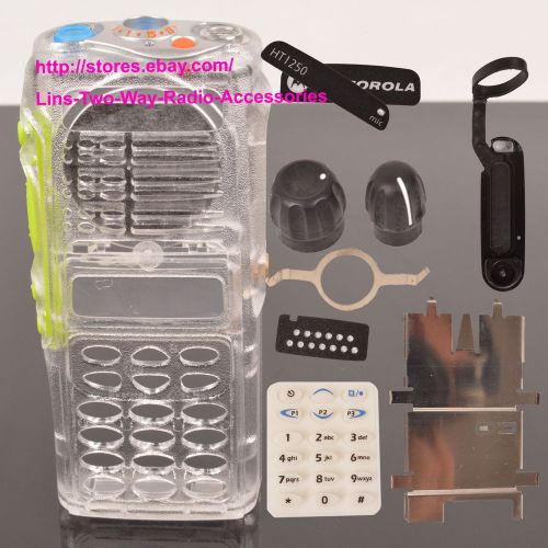 Clear Transparent replacement Repair Kit Case Housing For Motorola HT1250 radio