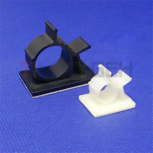 10pcs self-adhesive adjustable cable clamp wire holder quick release black for sale