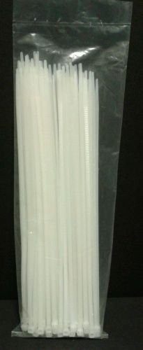 White Zip Ties Nylon Cable Ties  Plastic Ties 11&#034;  About 12&#034; zip High Strength
