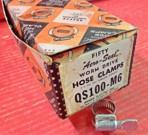 Breeze Worm Gear Thumb Grip Hose Clamps QS100-M6 7/16-25/32&#034; Box of 50 USA MADE