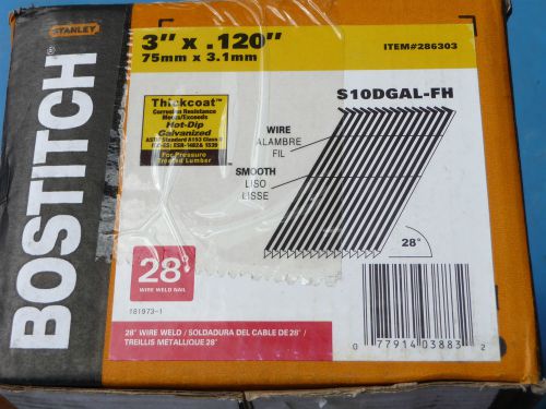 3&#034;x 0.120 Galvanized Steel Framing Nails Bostitch,Campbell Hausfeld 2 Boxes 4000