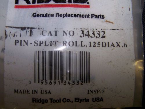 NEW RIDGID 34332 Split Roll Pin125 X .625  MADE IN USA