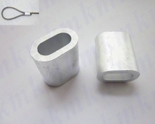 1000pcs wire rope clip aluminum oval ferrule sleeves for 0.5-2mm dia wire rope for sale