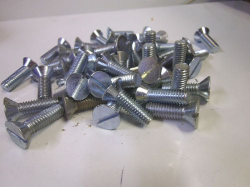 3/8-16 x 1&#034; flat head slottede machine screw (qty 17) #j55027 for sale