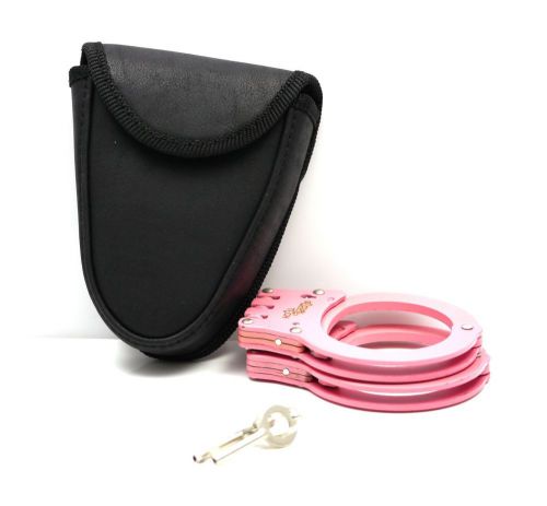 Pink Police Cop Sheriff Officer Heavy Duty Military Level Handcuff Cuff + Pouch