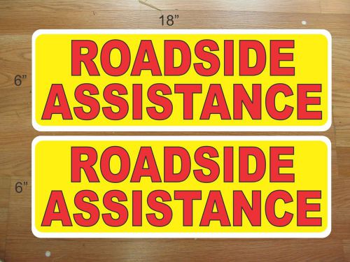 ROADSIDE ASSISTANCE Magnetic sign 4 car Truck Car Van SUV Highway DOT Tow Truck