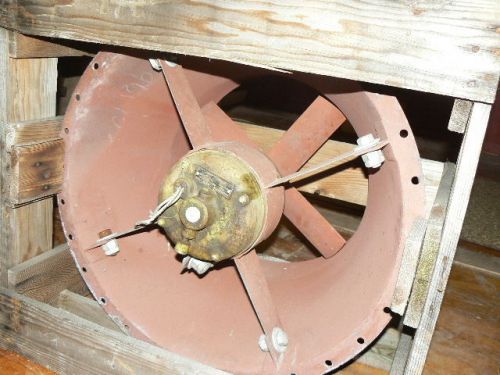 16&#034; Industrial Tube Axial Fan, 4 Blade, Ohio Electric 440V 1/2 HP 1725 RPM Motor