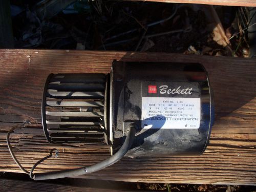 Used Beckett RWB Oil Burner Motor With Fan 1/7 HP, 3450 RPM, 115 Volt