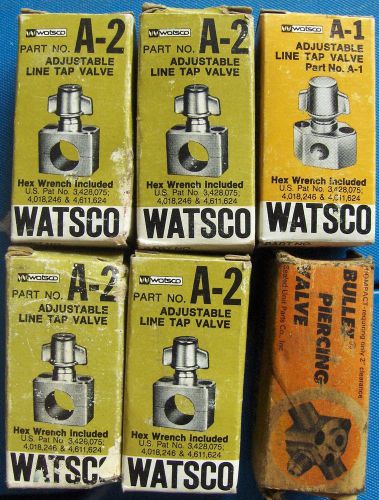 Lot of 6 Watsco  adjustable line Tap Valve A-2  plus 6 Bullet piercing valves
