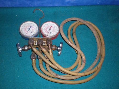 Jb industries  j &amp; b  a/c refrigeration manifold hose gauge set r12 r22 r502 for sale