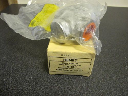 New henry double port liquid sight moisture indicator 1” connections for sale