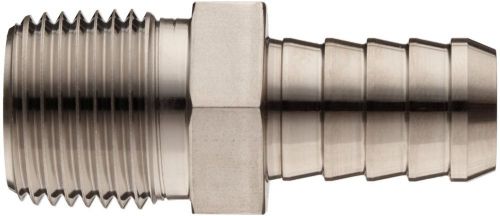 Parker 8-8 B2HF-SS 316 Stainless Steel Barb Connector To Male Pipe 1/2&#034; Hose Bar