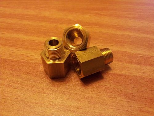 Brass adaptor fitting 1/8 npt male to 1/8 bsp female for sale
