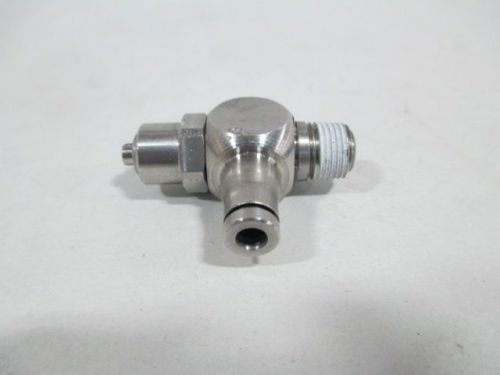 New legris 7835-04-11 1/8in stainless flow control regulator 5/32in od d216409 for sale