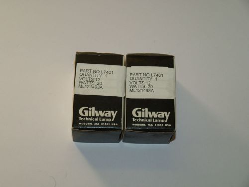 Gilway L7401  Technical Lamp  12V, 20 Watts - lot of 2 lamps