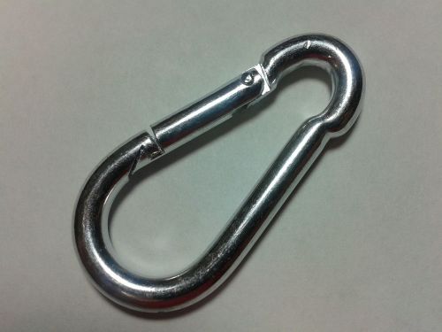 10 pieces - carabiner/spring/snap hooks - 1/4&#034; - carbon steel - zinc plated for sale