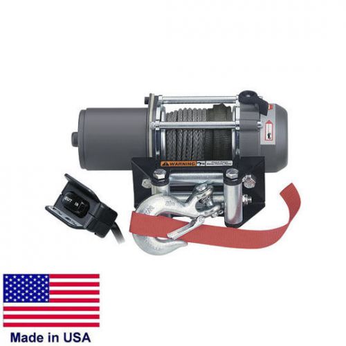 Winch - heavy duty - 12 volt dc - .4 hp - 1,500 lb cap  40 ft of 5/32&#034; synthetic for sale