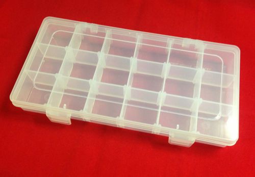 (12 pack) Flambeau 18 Adjustable Compartment Storage Box (removable dividers)