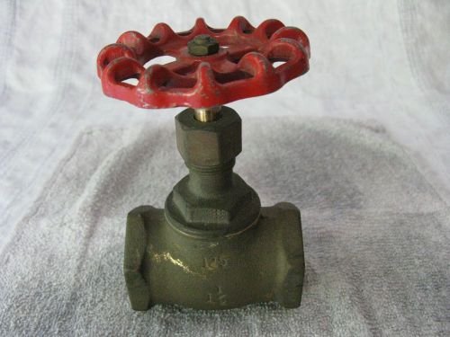 1 1/2&#034;  brass gate valve~industrial decor~rustic for sale