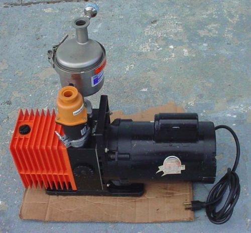 Alcatel annecy 2004a vacuum pump w/ nc nor-cal products 02153 and alcatel for sale