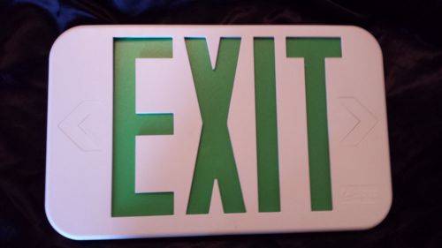 2 NEW LITHONIA LIGHTING GREEN EXIT SNAP IN SIGN COVERS  12&#034;X8&#034; AND 11 1/2&#034; X 7&#034;