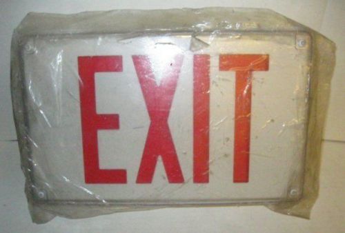 Steel Emergency Red Exit Light Plastic Front Case