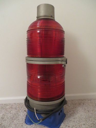 TWR Radio TV Tower Beacon red glass Obstruction Light Flasher like Crouse Hinds