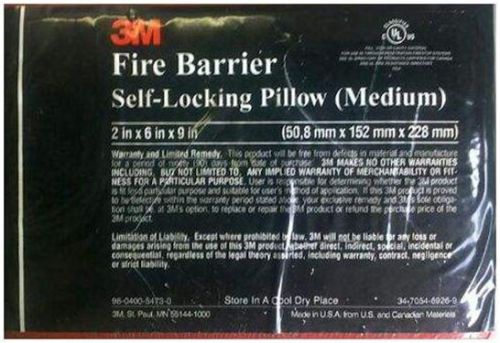 3m fire barrier self-locking pillow (medium) 2 in x 6 in x 9 in made in  usa for sale
