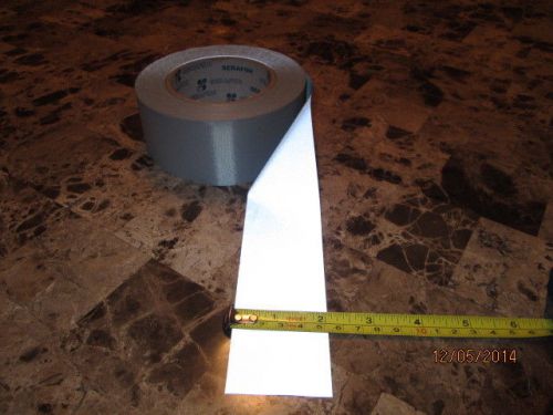 LOT OF 5 YDS. Silver reflective tape 2 INCH safety TEXTILE
