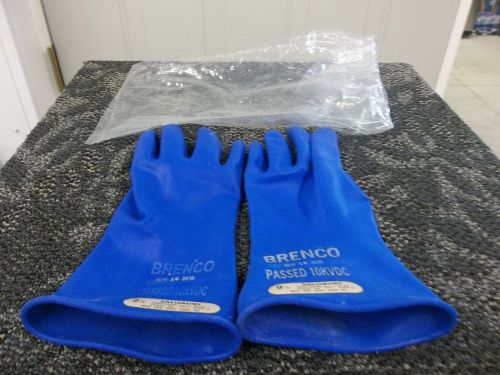Brenco salisbury size 9.5 class 00 500vac type 1 d120 blue gloves electric new for sale