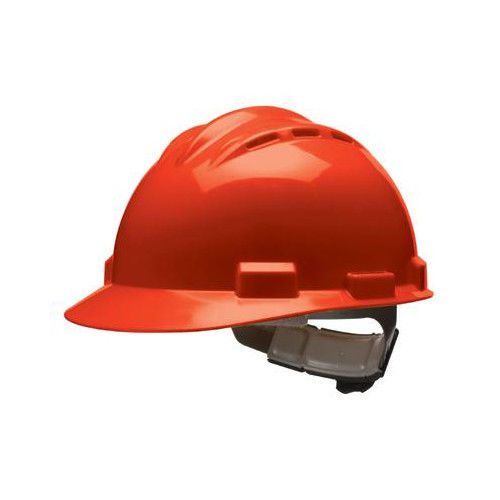Series Red Vented Safety Cap With 4 Point Ratchet Headgear And Cotton Browpad