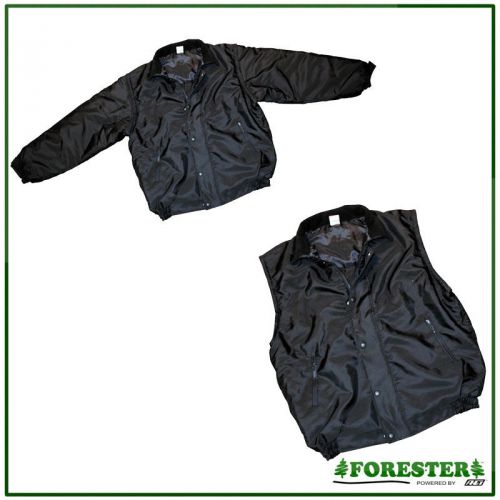Black jacket,full length zipper w/storm flap,cozy polar fleece collar,4 pockets for sale