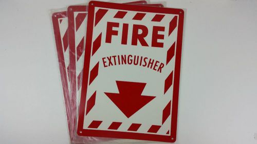 Lot of 3 Aluminum Exit Signs - 10&#034; x 14&#034; - New Old Stock