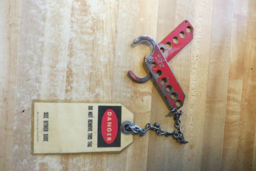 Hoffman safety lock with chain and danger do not operate tag sign Anoka MN