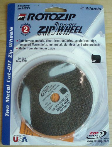 Rotozip zip mate metal 3 1/2&#034; cut-off wheel (zwmet1) for sale