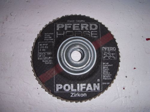 Pferd-Horse Polifan grinding disc 13,300RPM 40 Grit 5/8&#034;thread