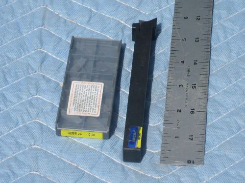 Iscar carbide inserts &amp; tool holder gdmw 2.4 ic20/10 pcs. phsr-16-2.4 grooving for sale