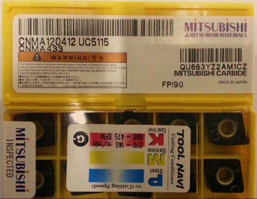 MITSUBISHI CNMA120412 UC5115 CNMA433 Carbide Insert 10pcs/1box