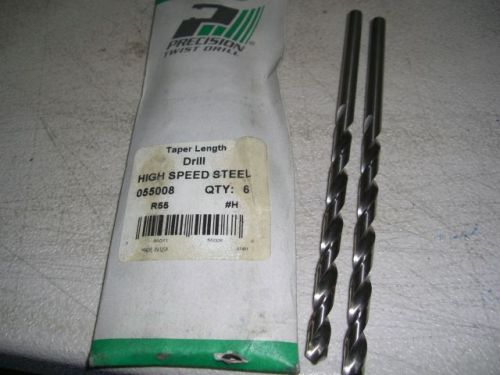 6 pcs precision twist drills letter h taper length precision twist drills 055008 for sale