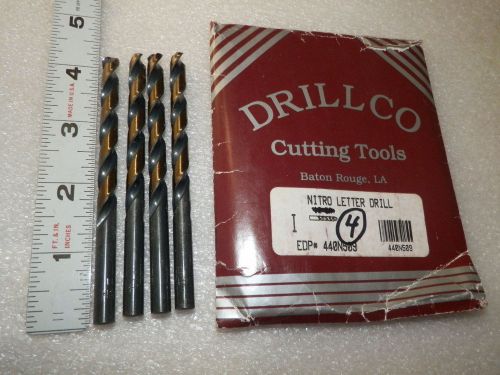 4 ea wire size letter i  0.2720&#034; drill bits   drillco  edp 440n509 usa  (loc20) for sale