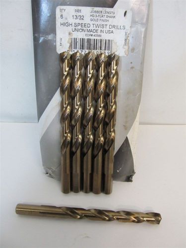 Norseman drill type 190gf, 40589, 13/32&#034;, hss jobber length drill bits - 6 each for sale