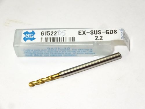3 new osg 2.2mm 2fl ex-sus-gds screw machine length twist drills tin 6152205 for sale